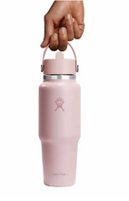 Load image into Gallery viewer, 40oz Wide Mouth Straw Travel Bottle Tonal Trillium