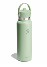 Load image into Gallery viewer, 40 oz Wide Mouth with Flex Straw Cap Tonal Aloe