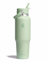 Load image into Gallery viewer, 32 oz Wide Travel Bottle Straw Aloe