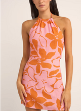 Load image into Gallery viewer, Bora Bora Floral Halter Mini Dress