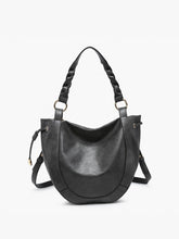 Load image into Gallery viewer, Rowan Paneled Hobo w/ Twisted Handle & Long Strap