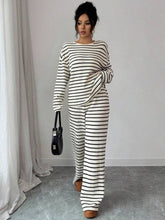 Load image into Gallery viewer, Stripe Knit Lounge Set