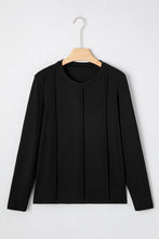 Load image into Gallery viewer, Solid Exposed Seam Crew Neck Long Sleeve Top