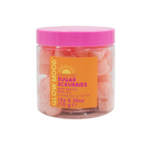Load image into Gallery viewer, Peach and Mint Exfoliating Sugar Scrubbies