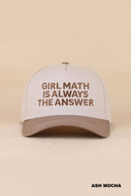Load image into Gallery viewer, Girl Math Is Always The Answer Two Tone Snapback Hat