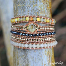 Load image into Gallery viewer, Natural Sunny Citrine Gemstone Wrap Bracelet