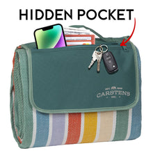 Load image into Gallery viewer, Day at the Beach Woven Stripe Picnic Blanket