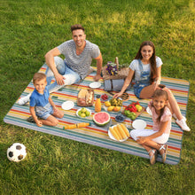 Load image into Gallery viewer, Day at the Beach Woven Stripe Picnic Blanket