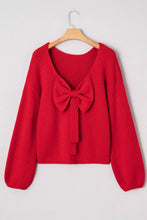 Load image into Gallery viewer, Lovers Bow Sweater Red