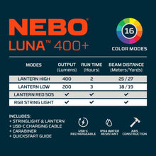 Load image into Gallery viewer, LUNA 400+ 2-in-1: Lantern + Color String Light
