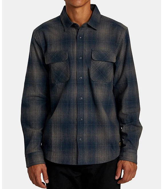 Dayshift Flannel Long Sleeve Top Smoke