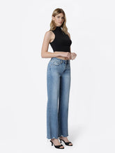 Load image into Gallery viewer, HIGH RISE SLANT SIDE SEAM VINTAGE FLARE JEANS F9128
