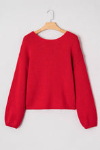 Load image into Gallery viewer, Lovers Bow Sweater Red
