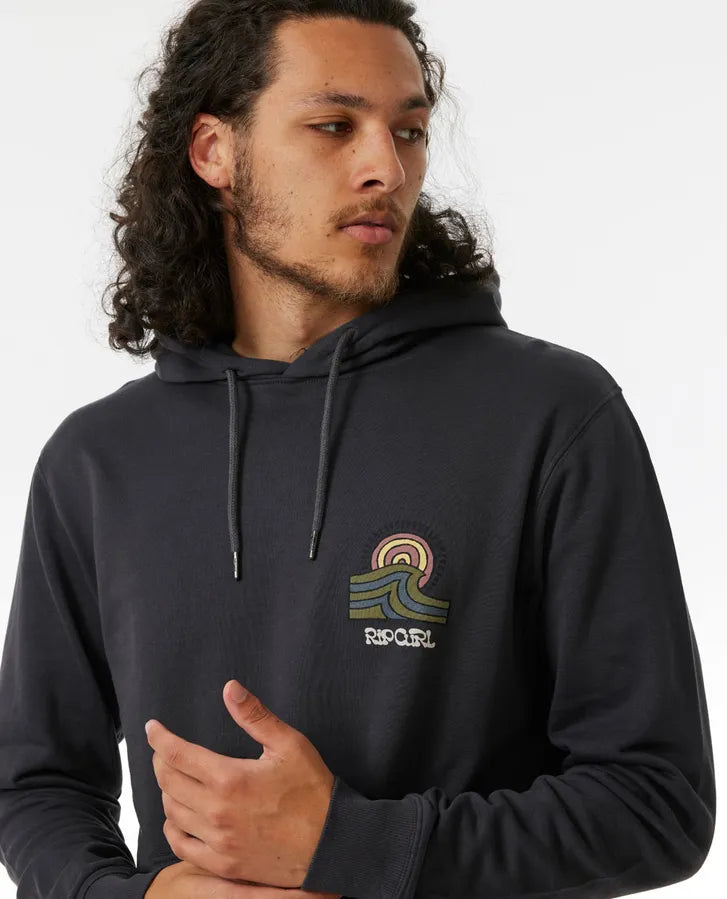 Saltwater Culture Hays And Razed Hoody Washed Blk