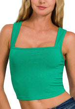 Load image into Gallery viewer, Cotton Square Neck Cropped Cami Top
