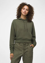 Load image into Gallery viewer, Cozy Up Crop Hoodie Rye Green Heather
