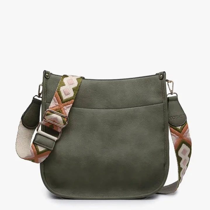 Chloe Crossbody with Guitar Strap Olive