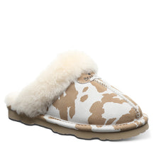 Load image into Gallery viewer, Loki Exotic Tan Cow Print Slipper
