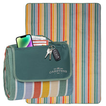 Load image into Gallery viewer, Day at the Beach Woven Stripe Picnic Blanket
