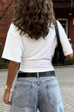 Load image into Gallery viewer, Ruched Casual Short Sleeve T-Shirt
