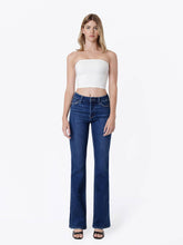 Load image into Gallery viewer, HIGH RISE TROUSER FOLD CREASED BOOTCUT JEANS
