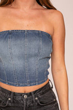 Load image into Gallery viewer, Denim Darling Corset Top

