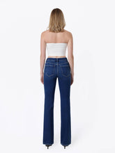 Load image into Gallery viewer, HIGH RISE TROUSER FOLD CREASED BOOTCUT JEANS
