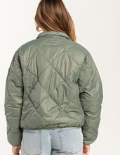 Load image into Gallery viewer, Wind Swept Womens Puffer Jacket Army
