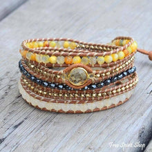 Load image into Gallery viewer, Natural Sunny Citrine Gemstone Wrap Bracelet
