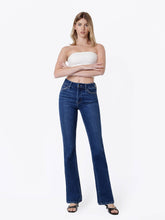 Load image into Gallery viewer, HIGH RISE TROUSER FOLD CREASED BOOTCUT JEANS
