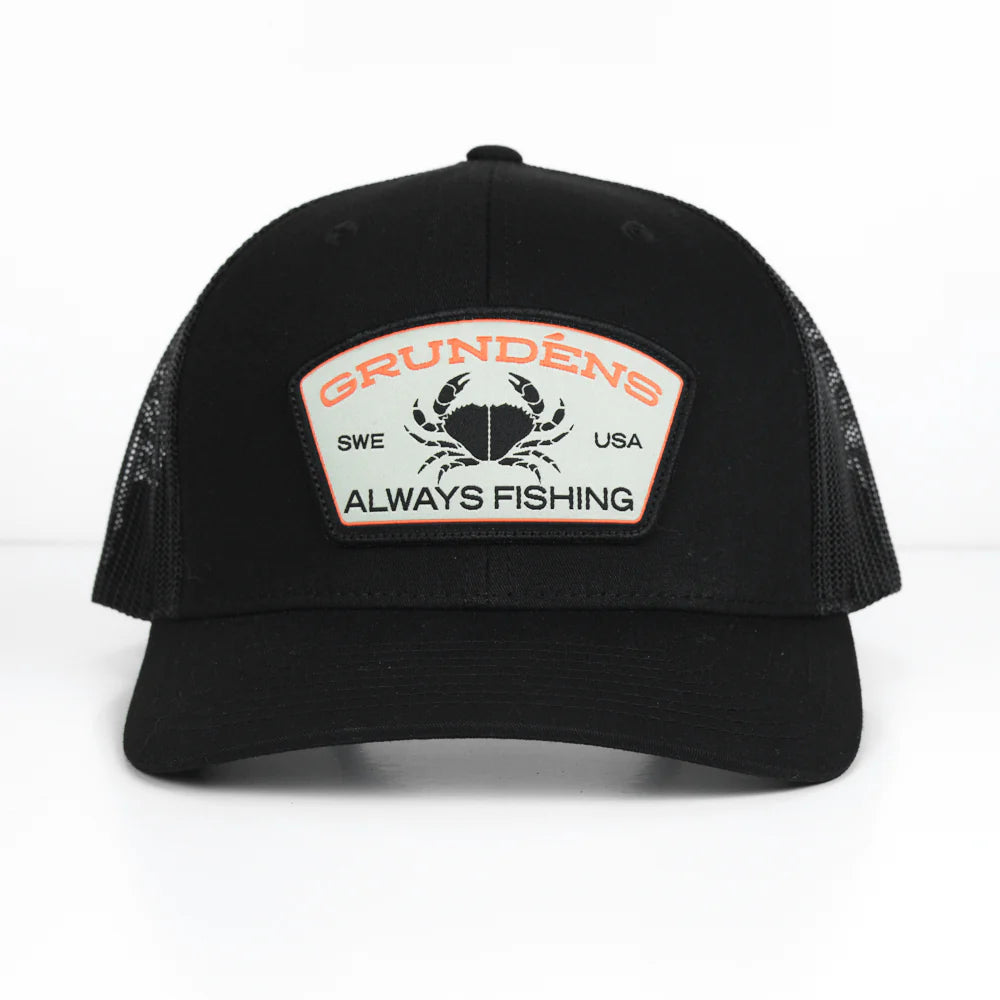 ALWAYS FISHING TRUCKER HAT Black