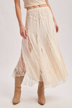 Load image into Gallery viewer, Wild Grace Lace Maxi Skirt Ivory
