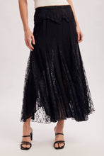 Load image into Gallery viewer, Wild Grace Lace Maxi Skirt Black
