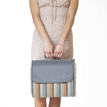 Load image into Gallery viewer, River Rock Woven Stripe Picnic Blanket
