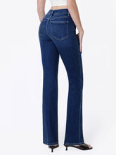 Load image into Gallery viewer, HIGH RISE TROUSER FOLD CREASED BOOTCUT JEANS
