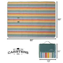 Load image into Gallery viewer, Day at the Beach Woven Stripe Picnic Blanket
