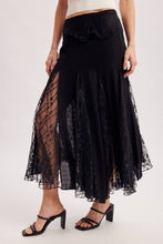 Load image into Gallery viewer, Wild Grace Lace Maxi Skirt Black
