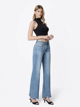 Load image into Gallery viewer, HIGH RISE SLANT SIDE SEAM VINTAGE FLARE JEANS F9128
