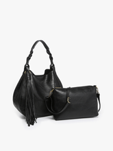 Load image into Gallery viewer, Eloise Large Tassel Hobo w/ Braided Handle 2 Bags
