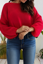 Load image into Gallery viewer, Lovers Bow Sweater Red

