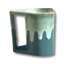 Load image into Gallery viewer, Blue/Seafoam Glazed Artisan Mugs (Baby Blue Melt)
