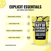 Load image into Gallery viewer, Ray of Fucking Sunshine Bath Salts 12oz Bag
