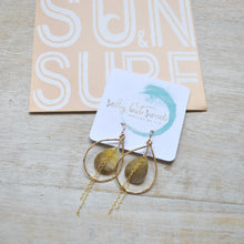 Load image into Gallery viewer, Blacklip Shell Teardrop Earrings
