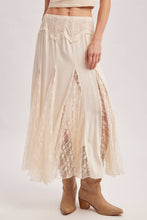 Load image into Gallery viewer, Wild Grace Lace Maxi Skirt Black
