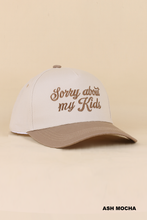 Load image into Gallery viewer, Sorry About My Kids Two Tone Snapback Hat
