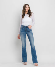 Load image into Gallery viewer, HIGH RISE DARK WASH FULL LENGTH BOOTCUT JEANS
