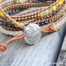 Load image into Gallery viewer, Natural Sunny Citrine Gemstone Wrap Bracelet
