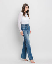 Load image into Gallery viewer, HIGH RISE DARK WASH FULL LENGTH BOOTCUT JEANS

