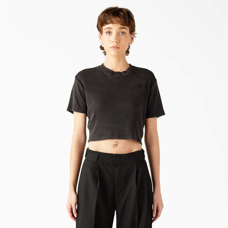 Plentywood Cropped T-Shirt Black