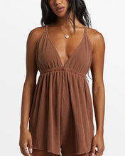 Load image into Gallery viewer, On Vacay Romper Cover Up Toasted Coconut
